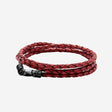 Nialaya Wrap Around Leather Bracelet Red