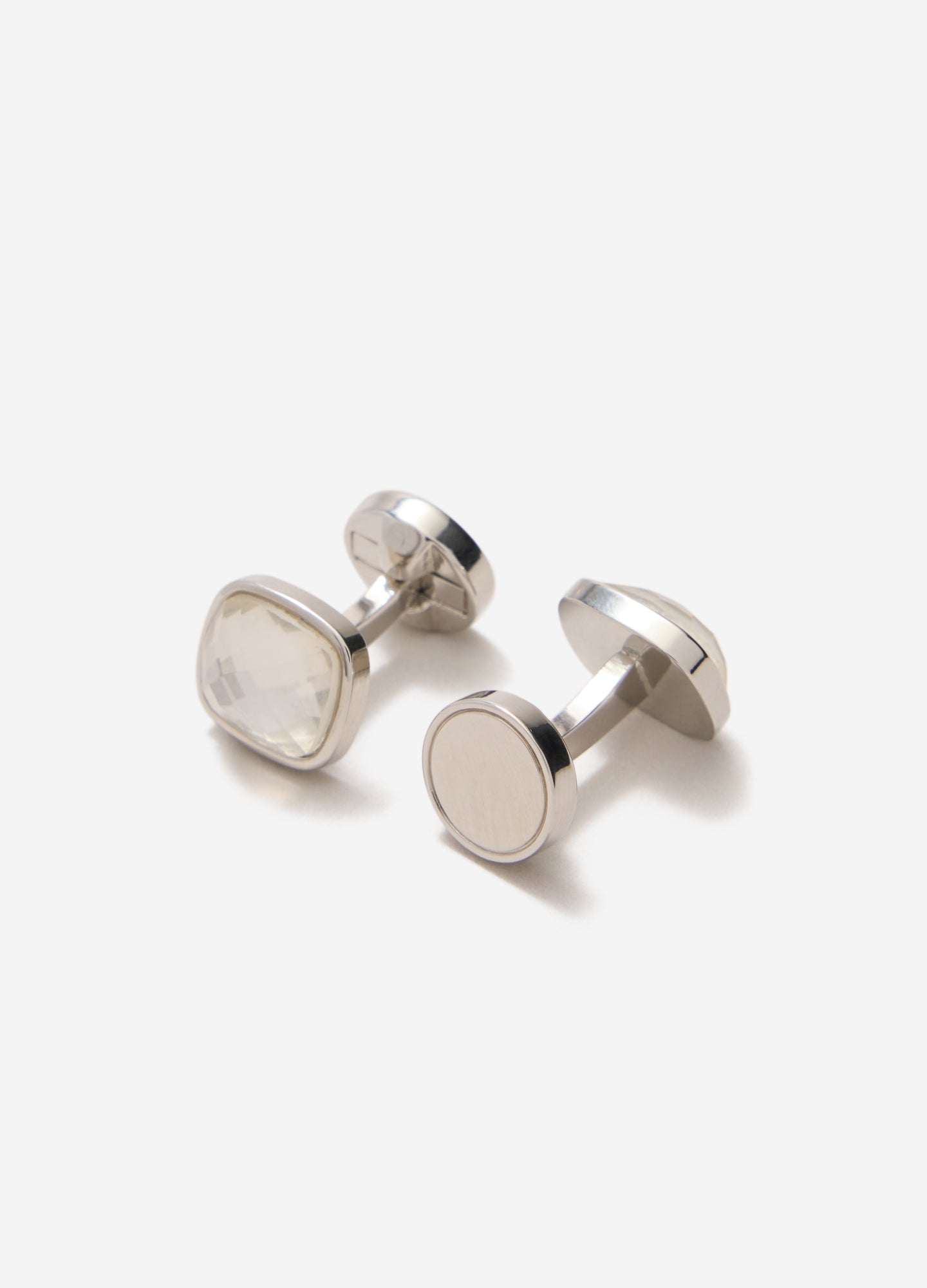 Antique Crystal Cufflinks Silver Combo