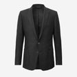 Textured Linen Wool Blazer Black