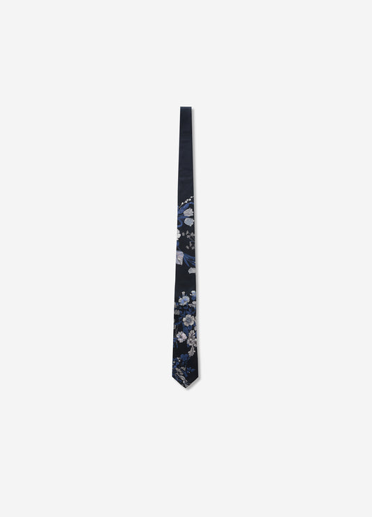 Midnight Bloom Skinny Tie Navy Combo
