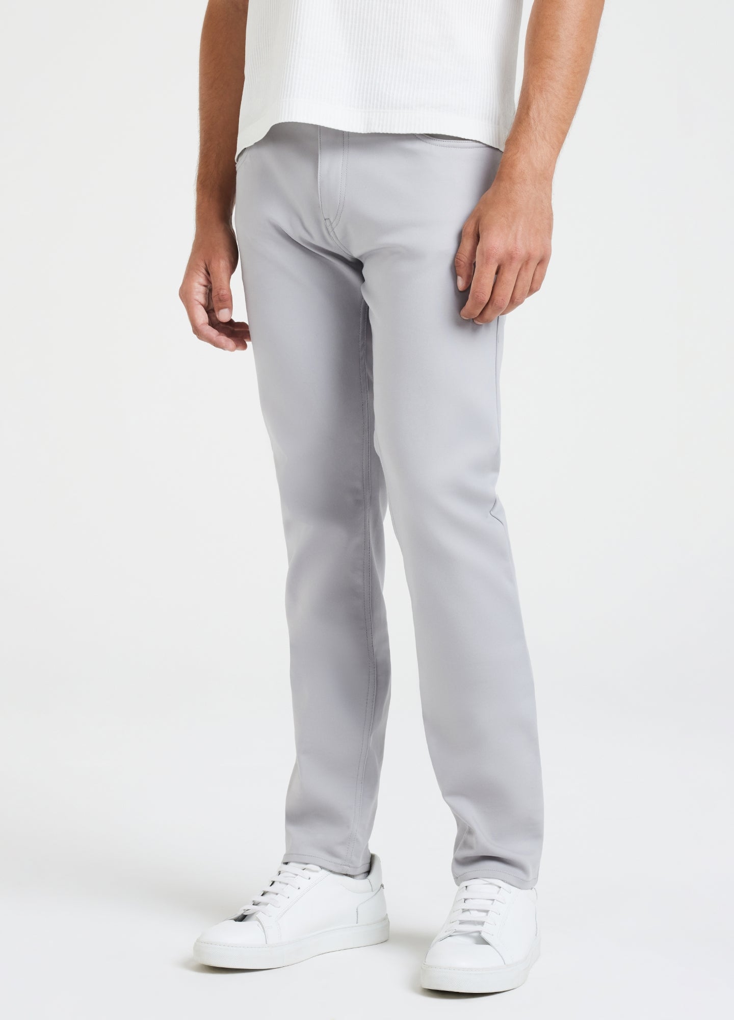 Slim Fit Tech Cotton Stretch Jeans Steel