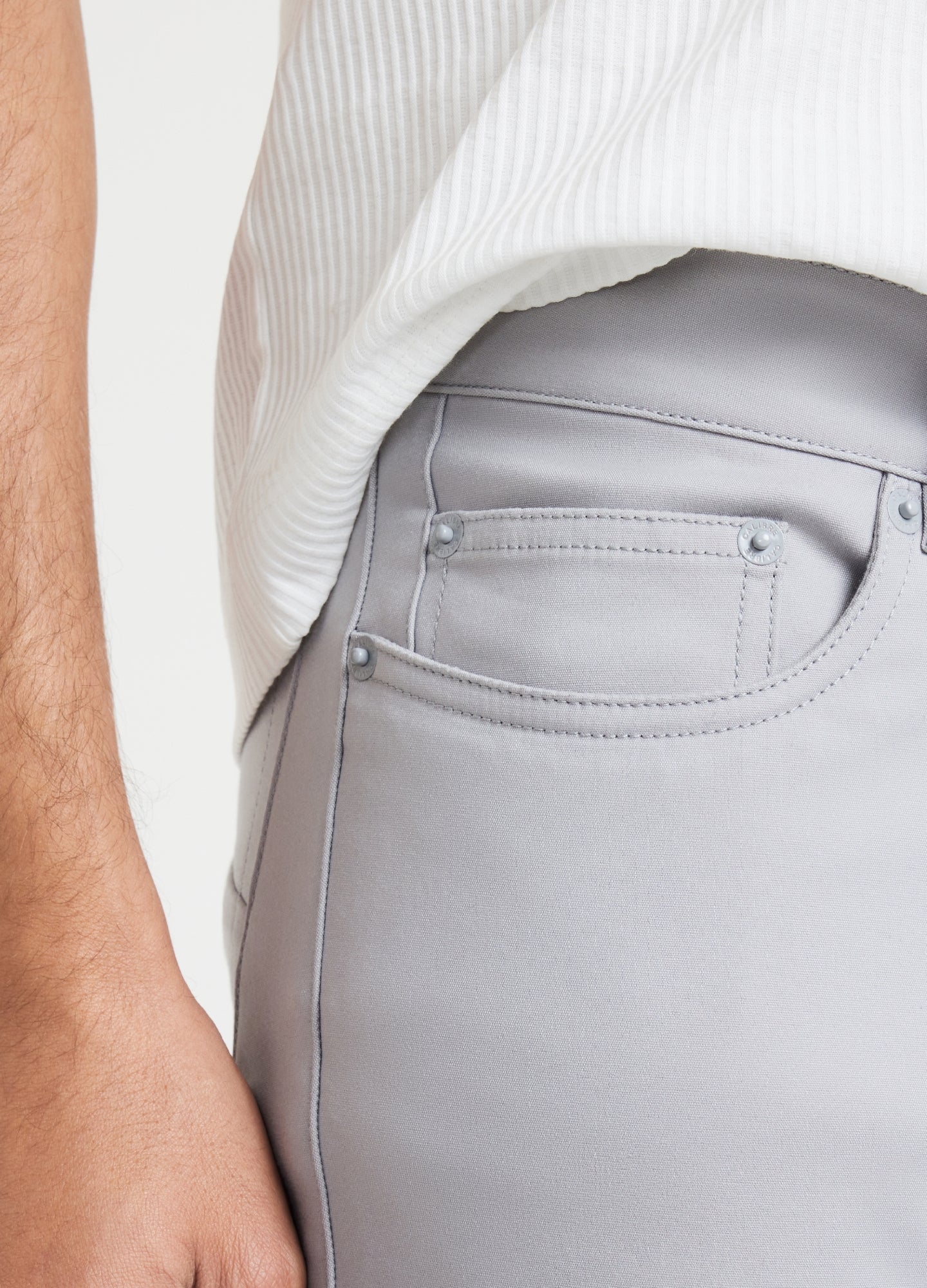 Slim Fit Tech Cotton Stretch Jeans Steel