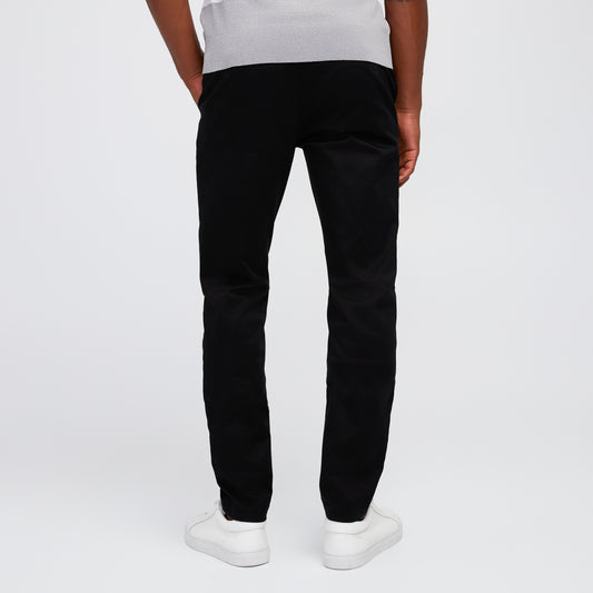 Slim Fit Cotton Stretch Chinos Black