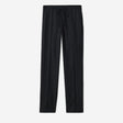 Linen Blend Drawstring Pants Black