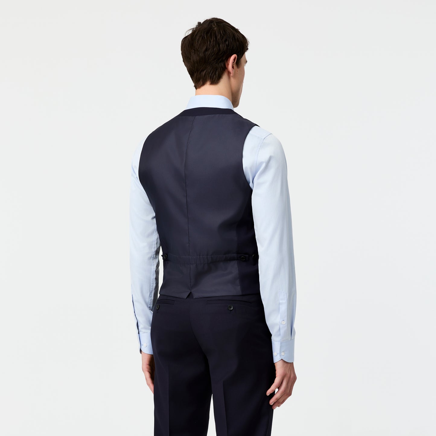 Wool Twill Waistcoat Navy