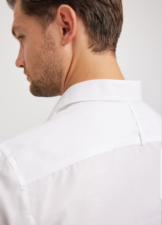 Cotton Linen Shirt White