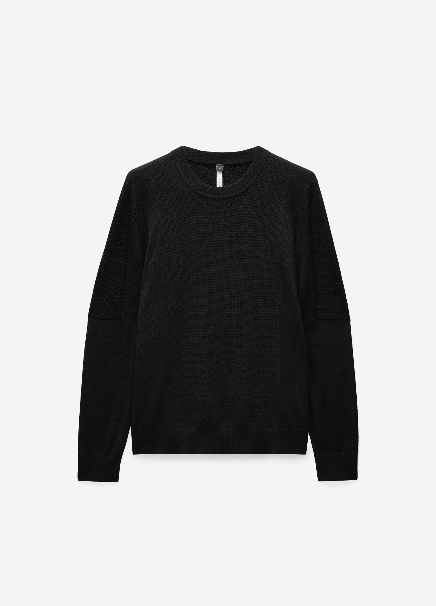 Panelled Merino Sweater Black