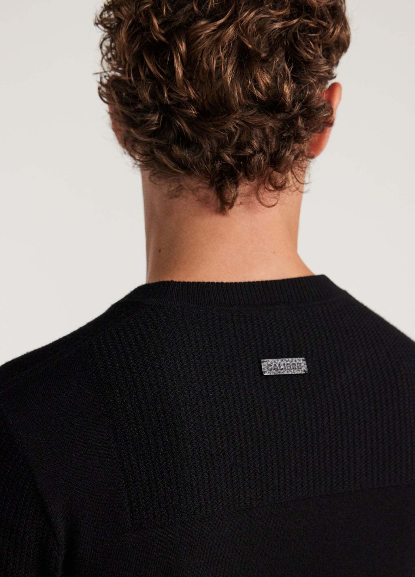Panelled Merino Sweater Black