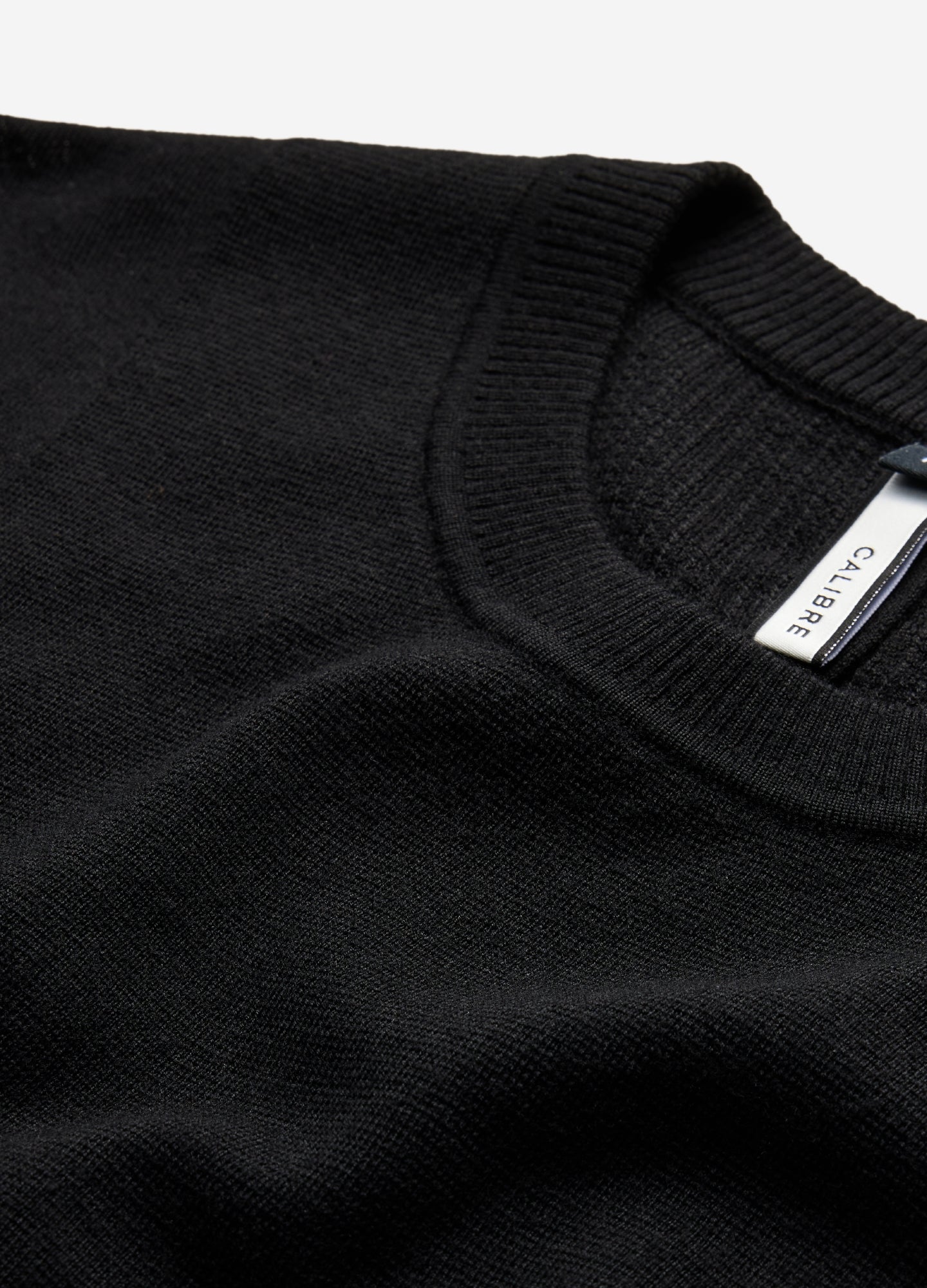 Panelled Merino Sweater Black
