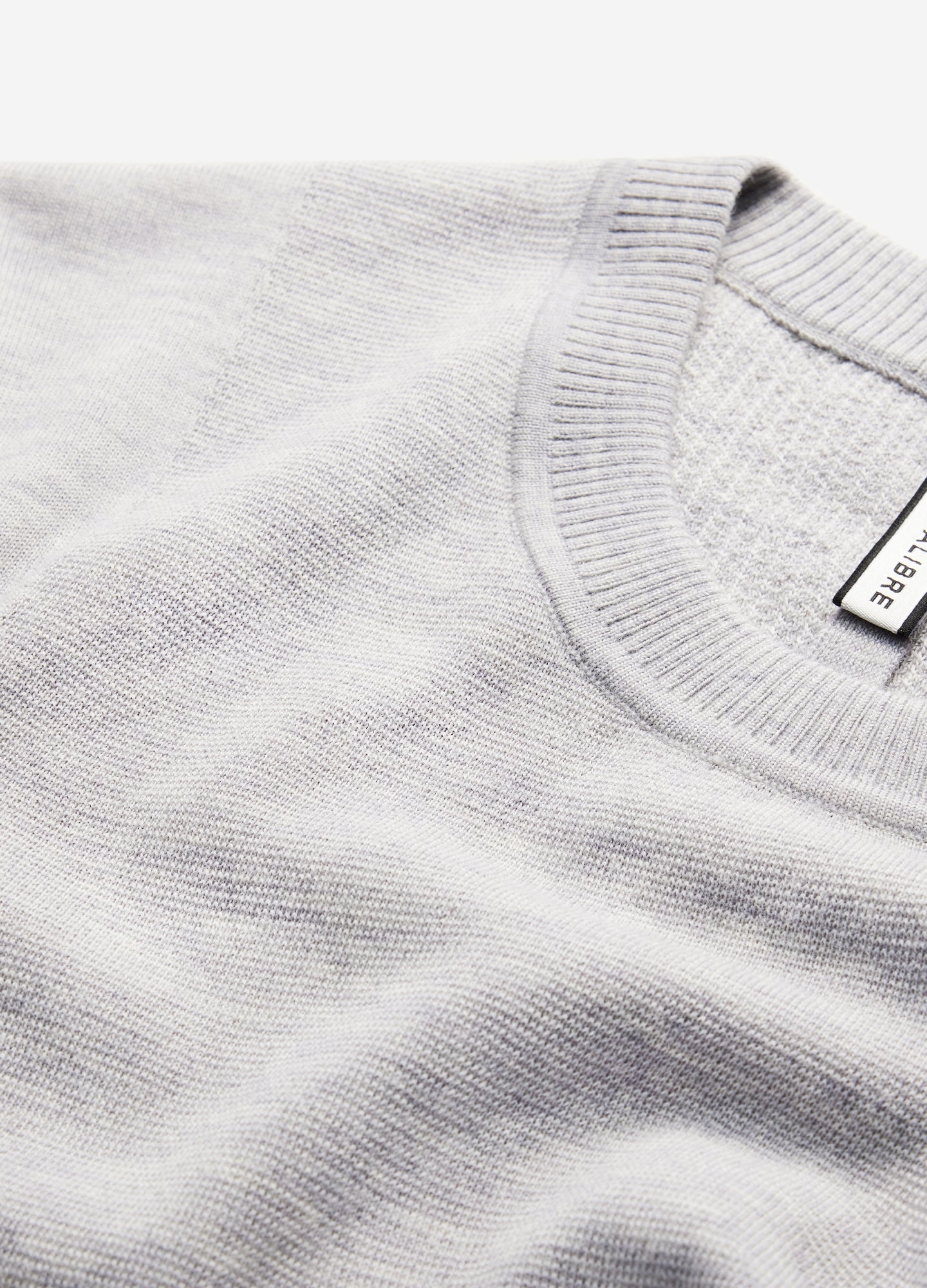 Panelled Merino Sweater Silver