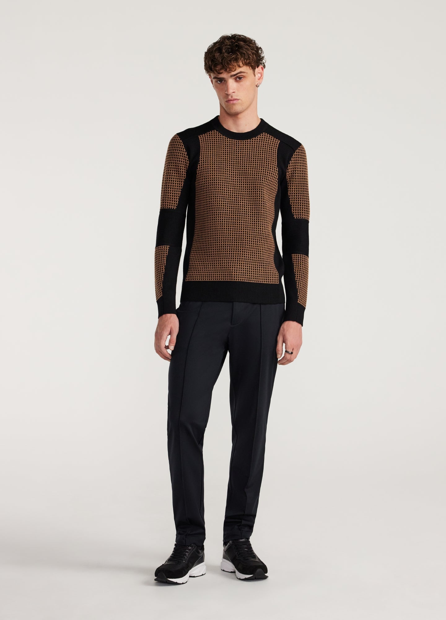 Textured Jacquard Sweater Caramel