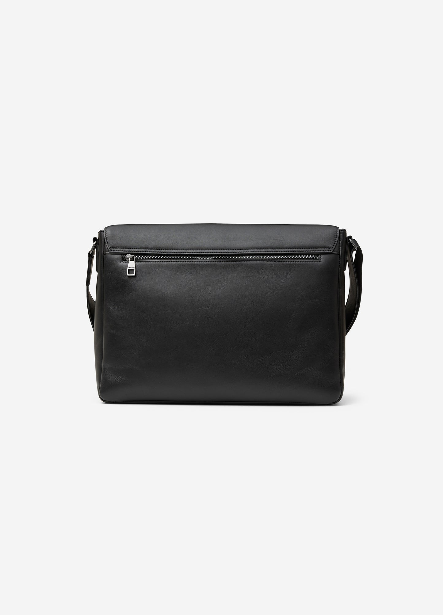 Leather Messenger Bag Black
