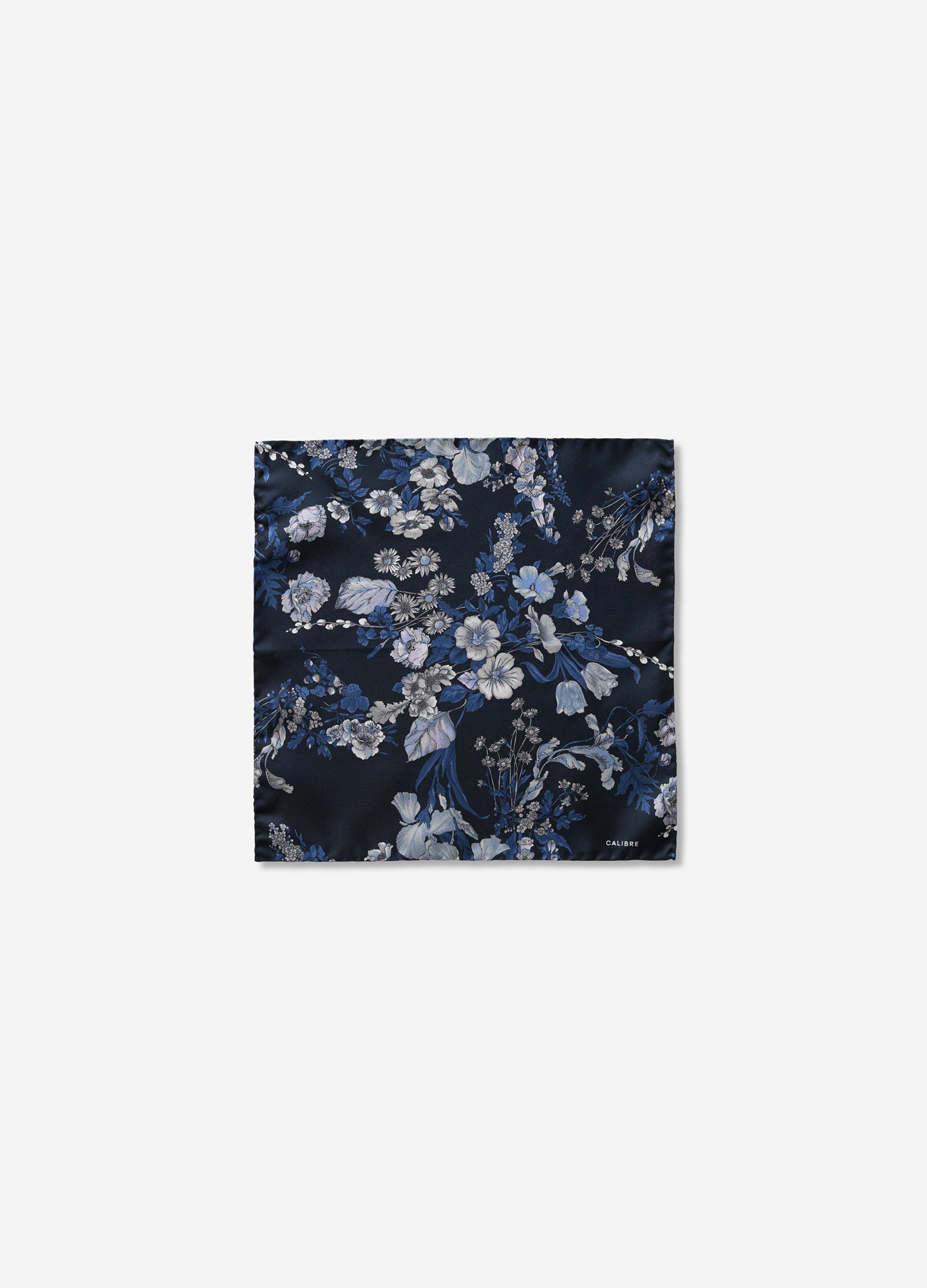 Midnight Bloom Pocket Square Navy Combo