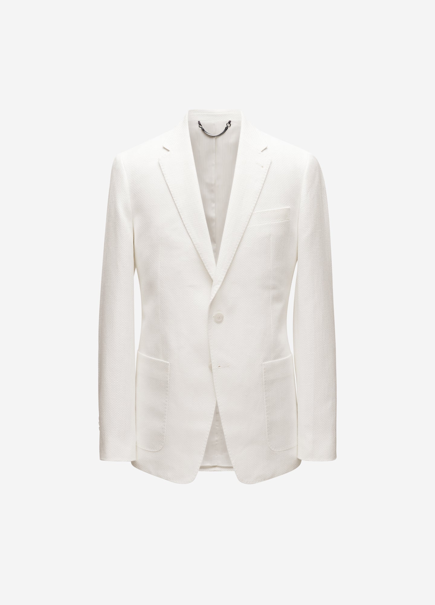 Basketweave Blazer White