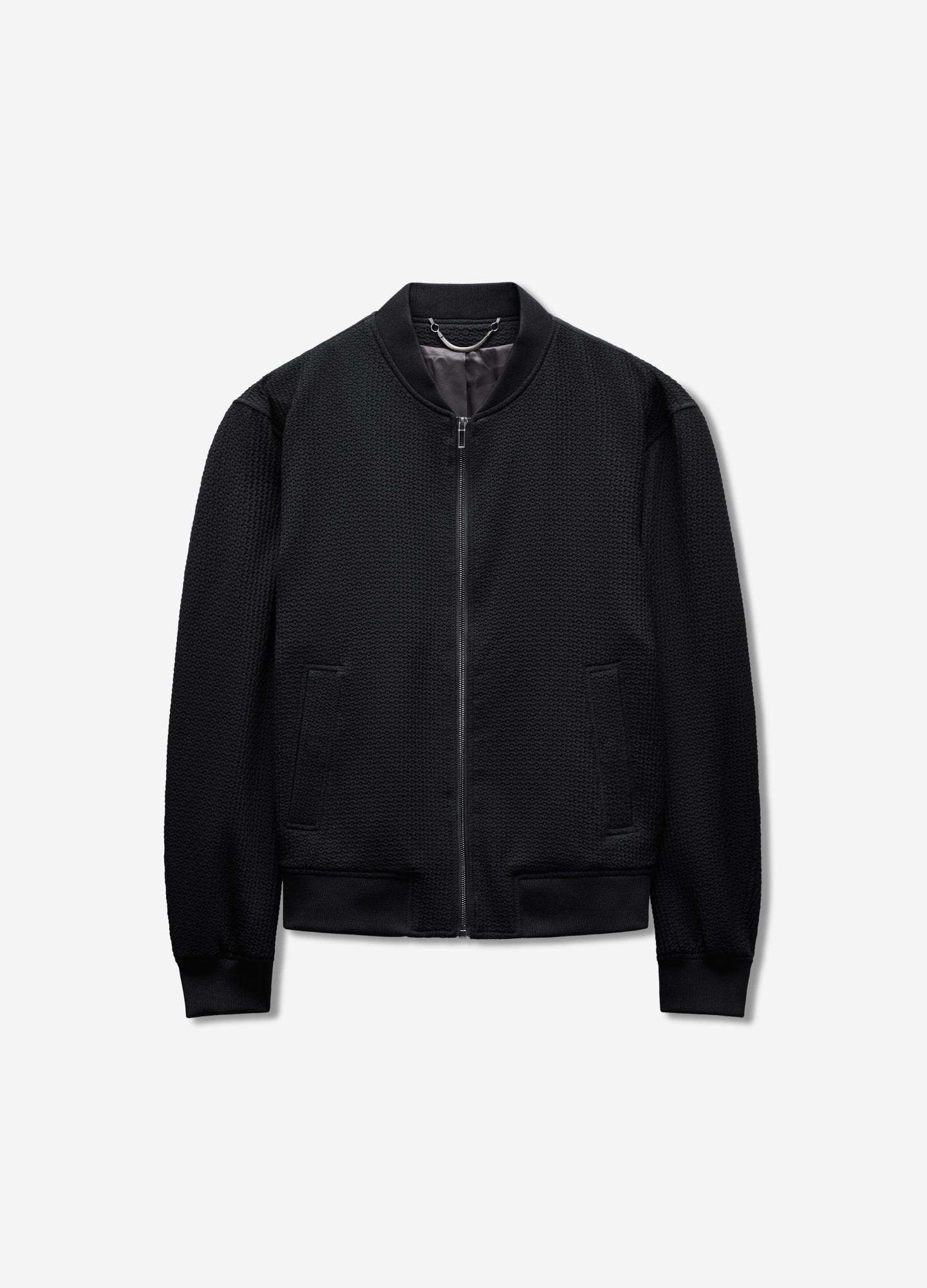 Textured Bomber Jacket Black