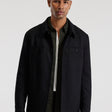 Melton Shirt Jacket Black