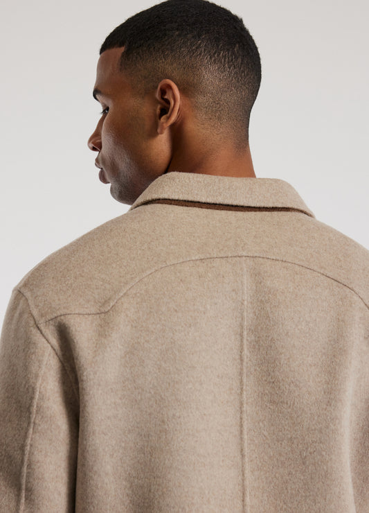 Double Face Shirt Jacket Oatmeal
