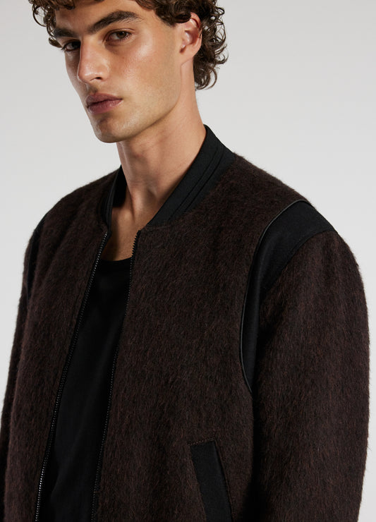 Brushed Varsity Bomber Mahogany