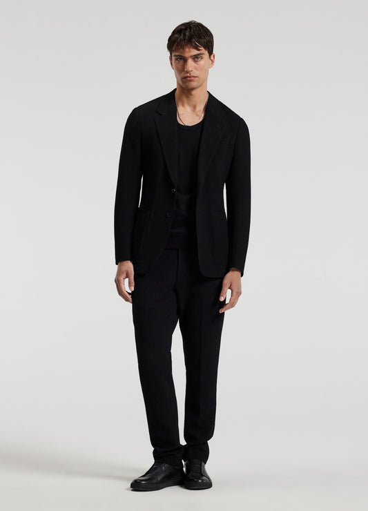 Textured Blazer Black