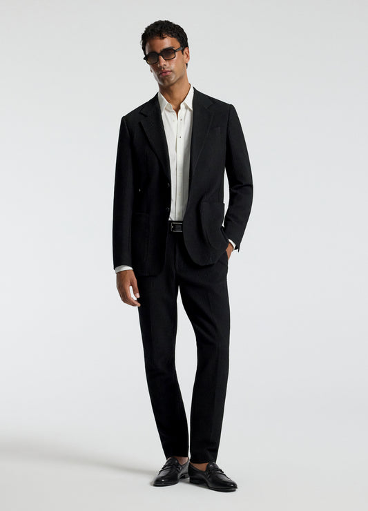 Textured Blazer Black