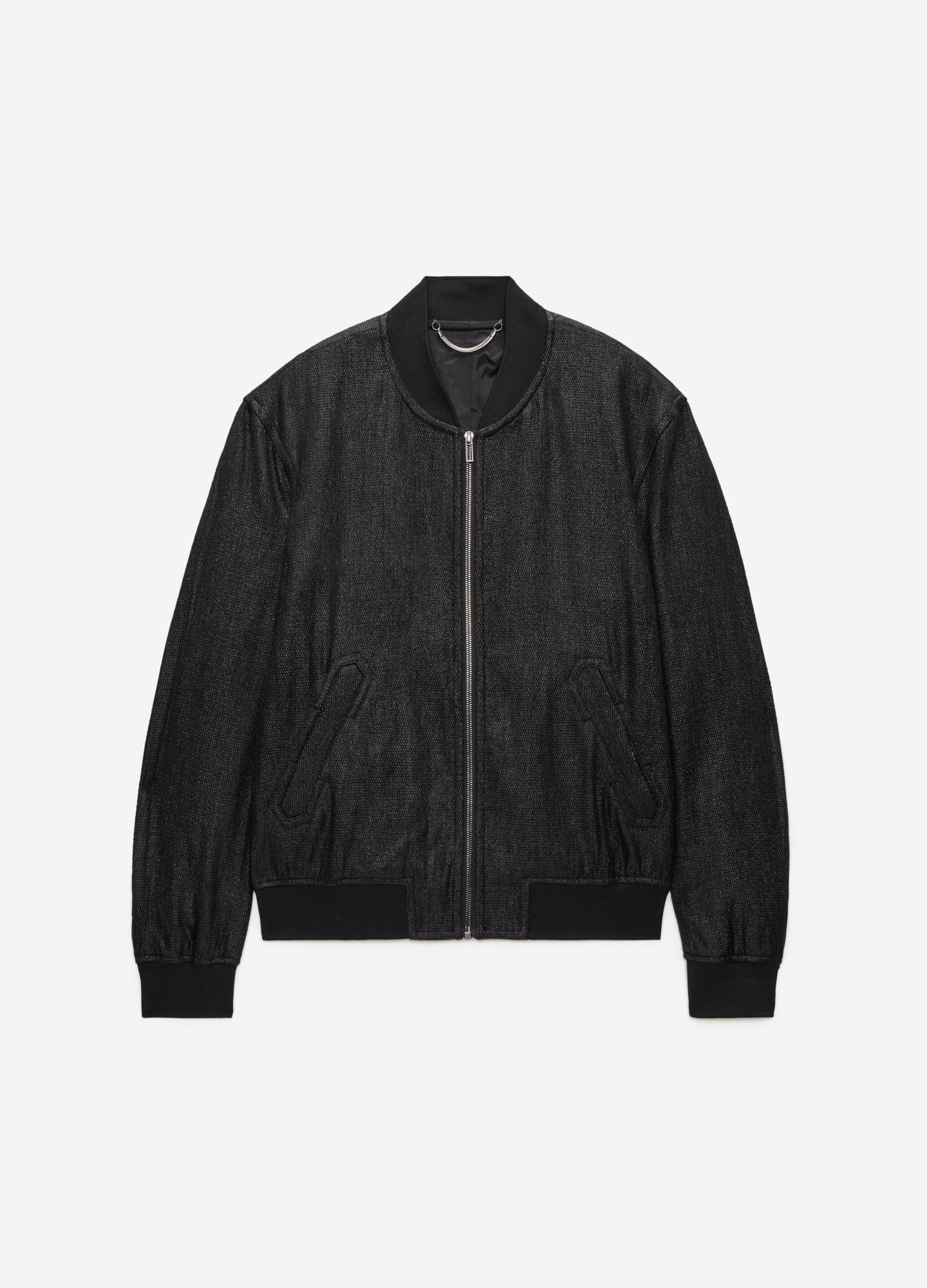 Raffia Bomber Jacket Black
