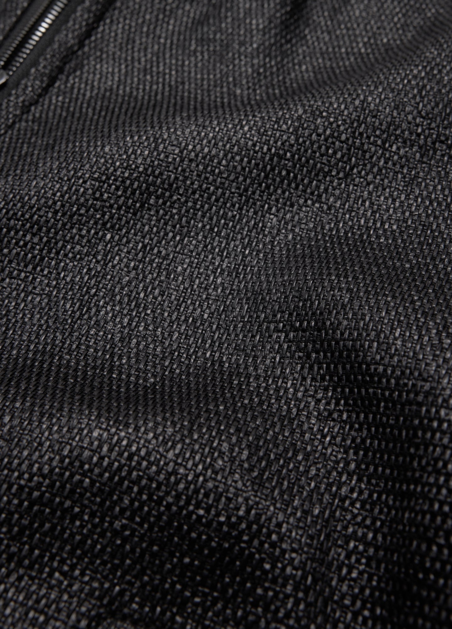 Raffia Bomber Jacket Black
