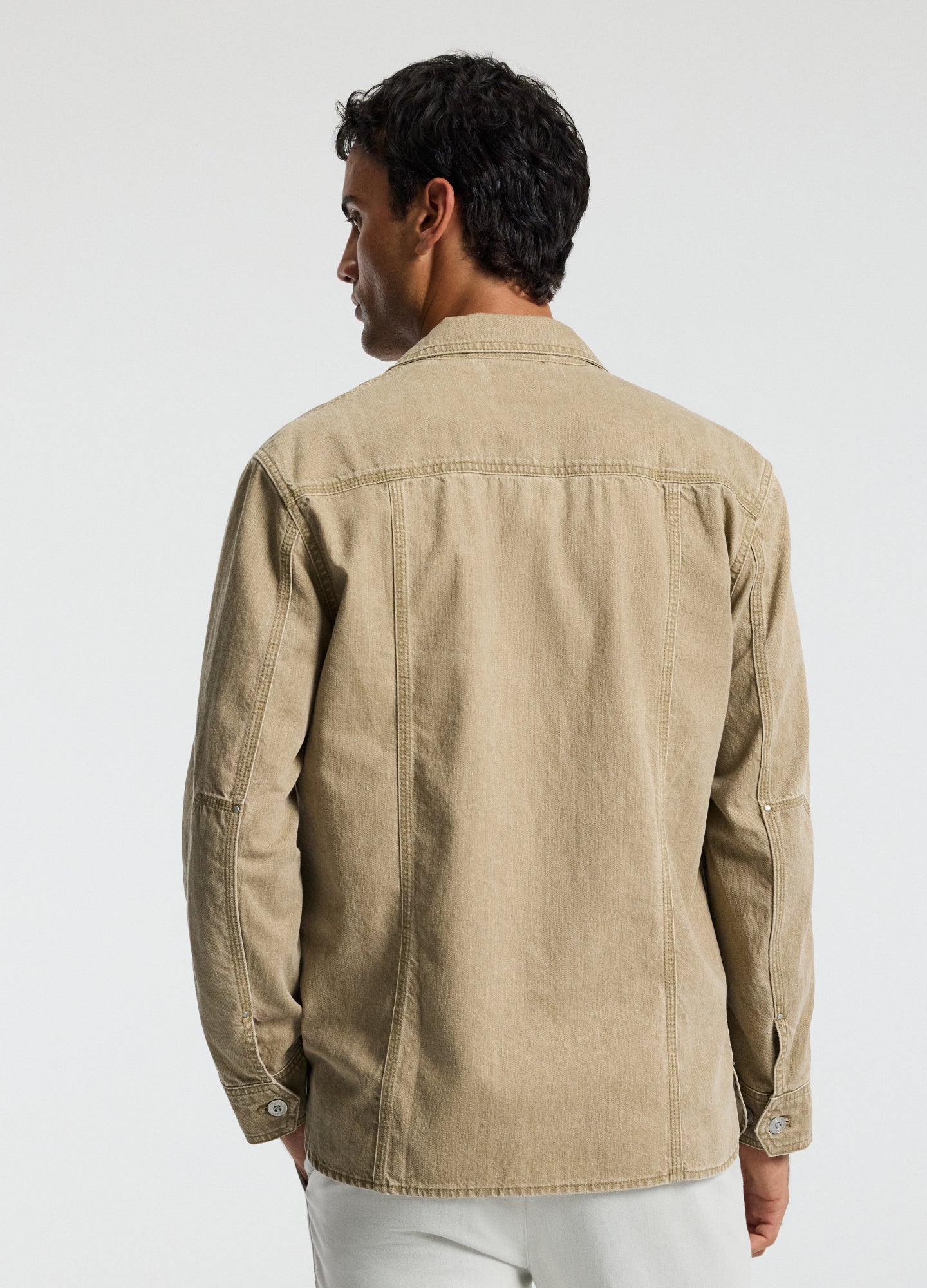 Denim Shirt Jacket Putty