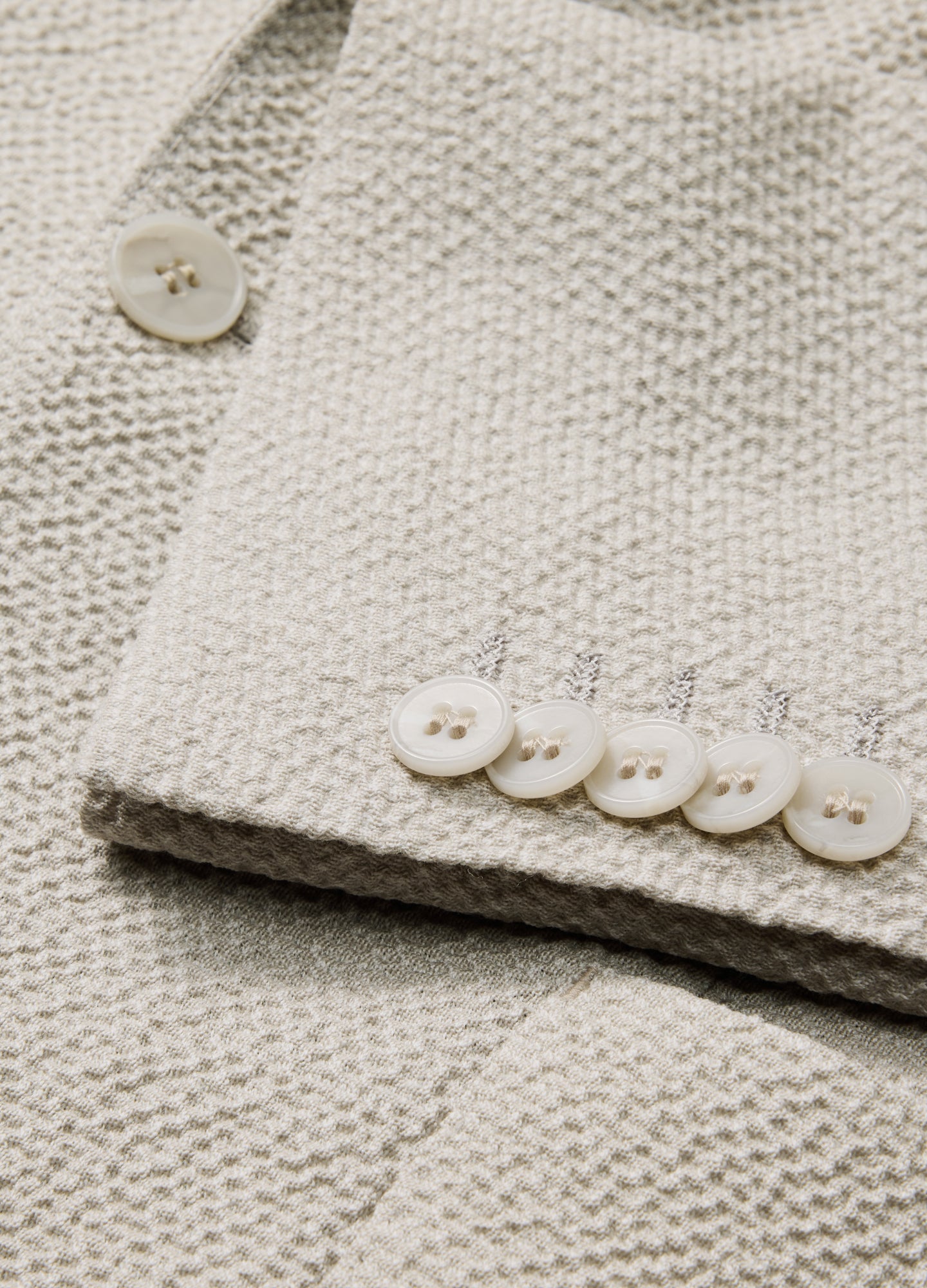 Unstructured Textured Blazer Neutral