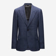 Tailored Wool Herringbone Blazer Denim Blue