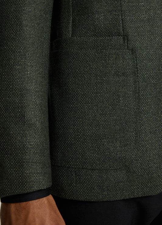 Hopsack Wool Blazer Khaki