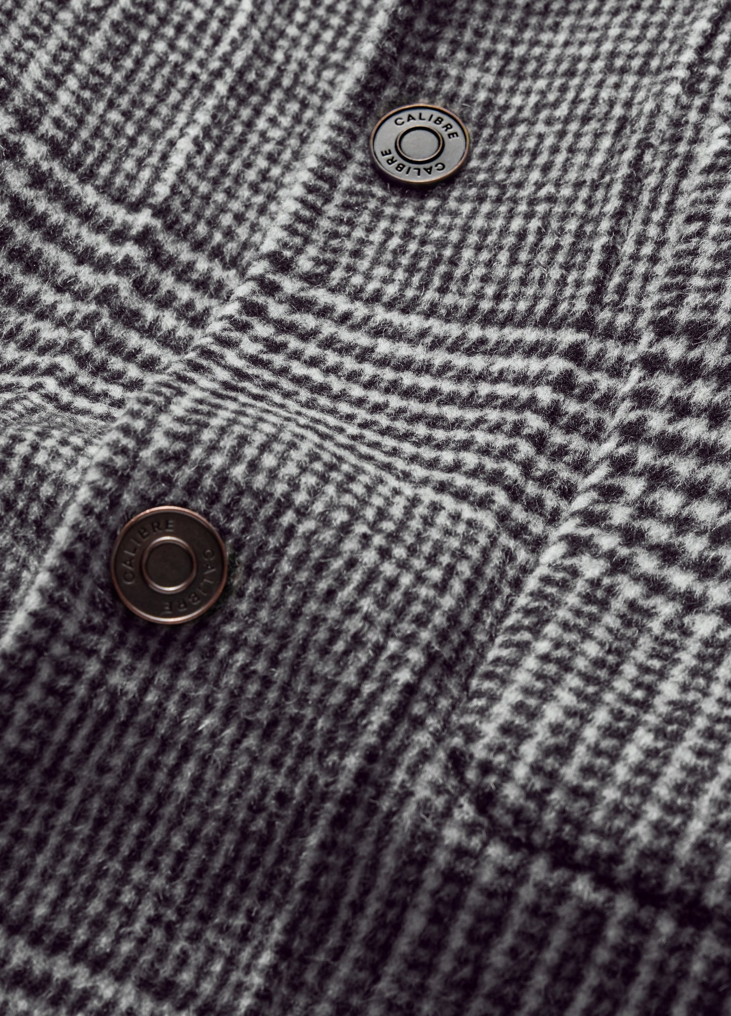 Double Faced Wool Shirt Jacket Black