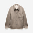 Double Faced Wool Shirt Jacket Sepia