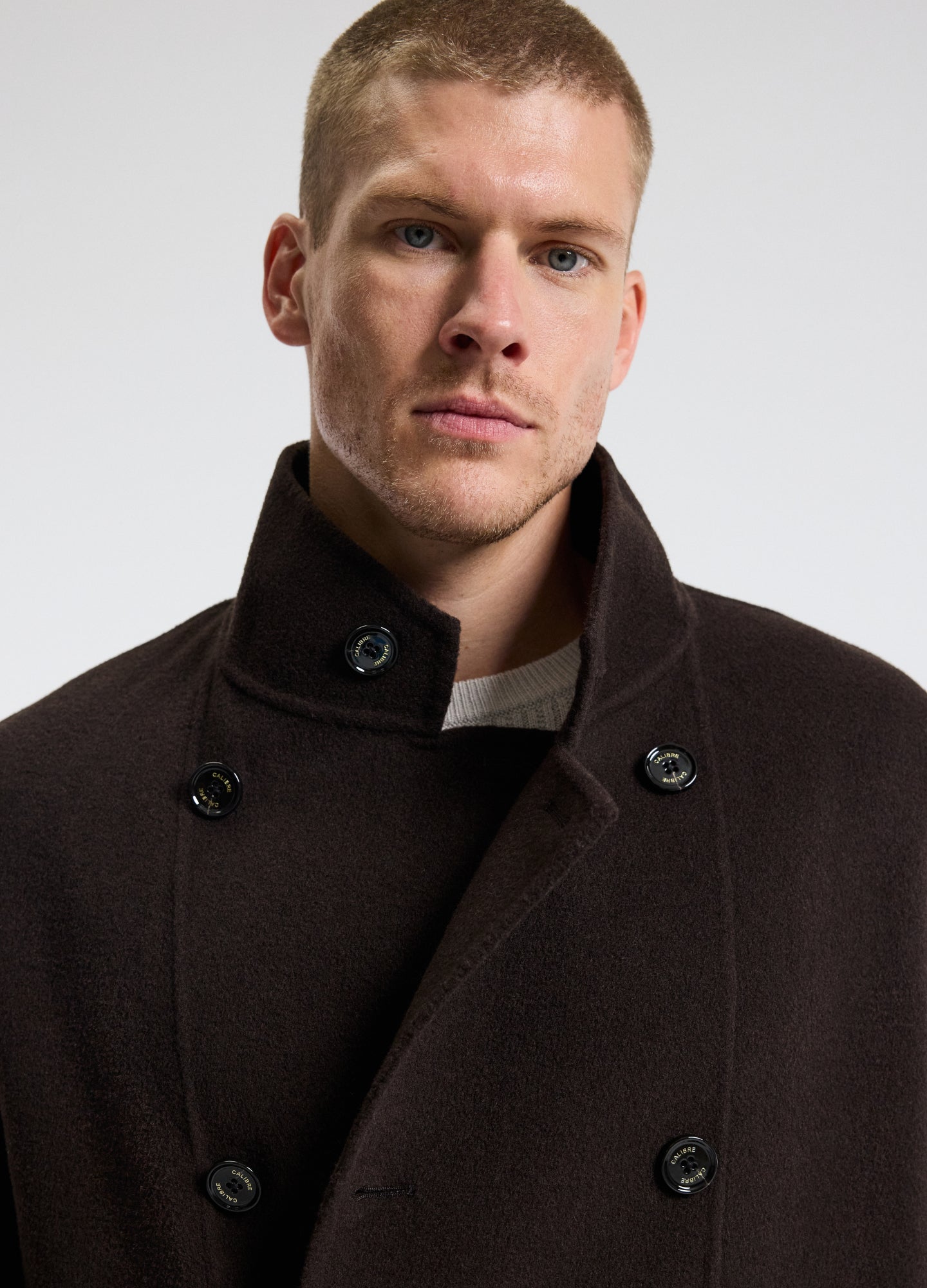 Double Breasted Wool Cashmere Coat Chocolate