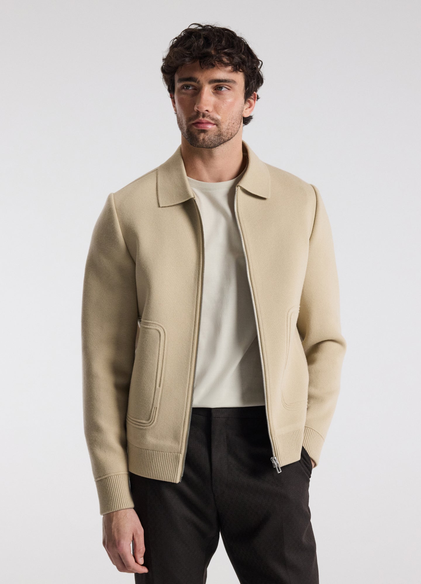 Milano Knit Jacket Stone