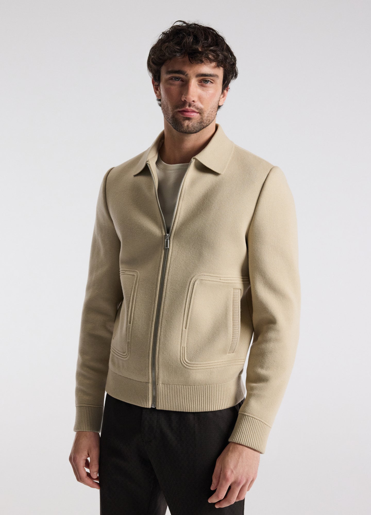 Milano Knit Jacket Stone