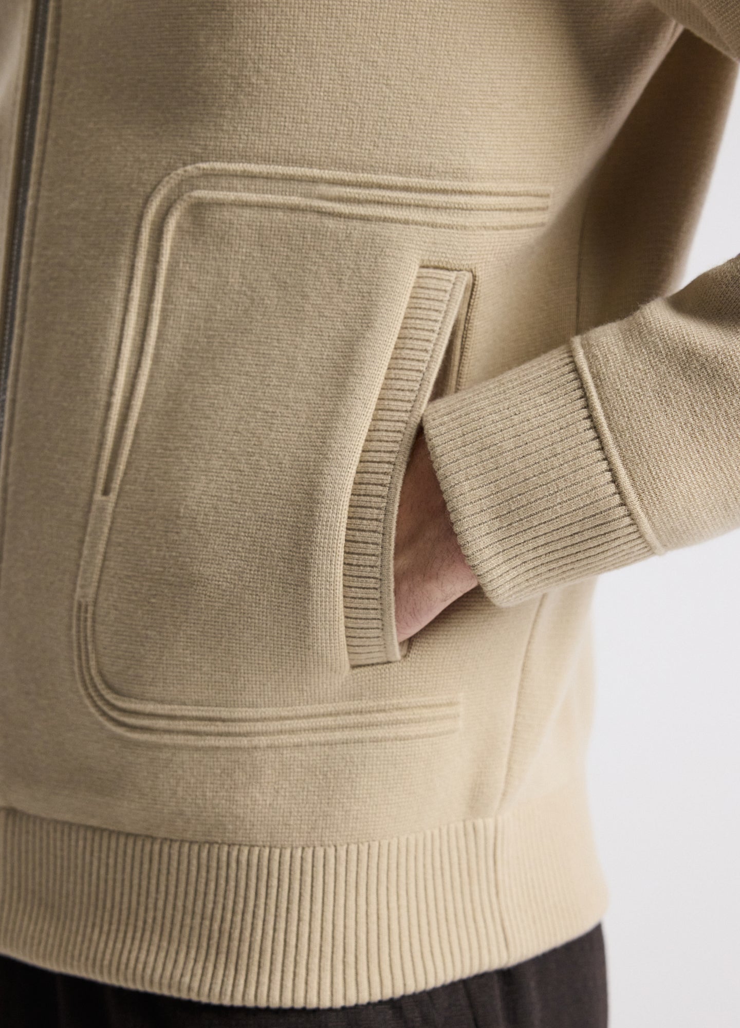 Milano Knit Jacket Stone