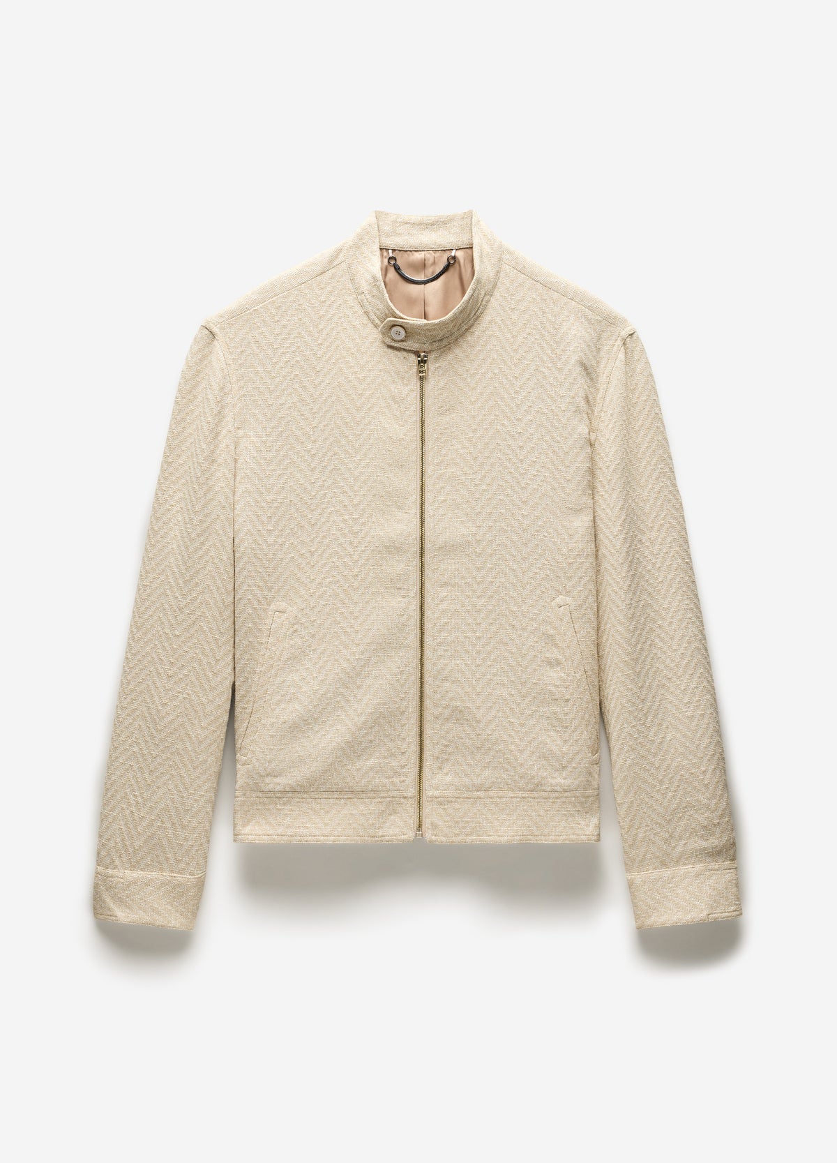 Herringbone Boucle Jacket Natural