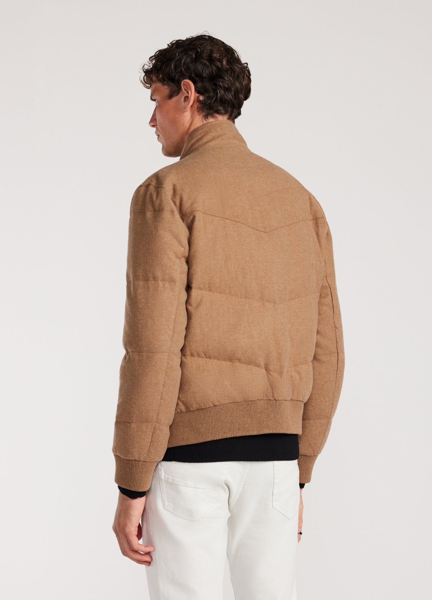 Puffer jacket camel on sale