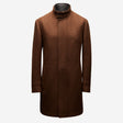 Double Collar Melton Coat Chestnut