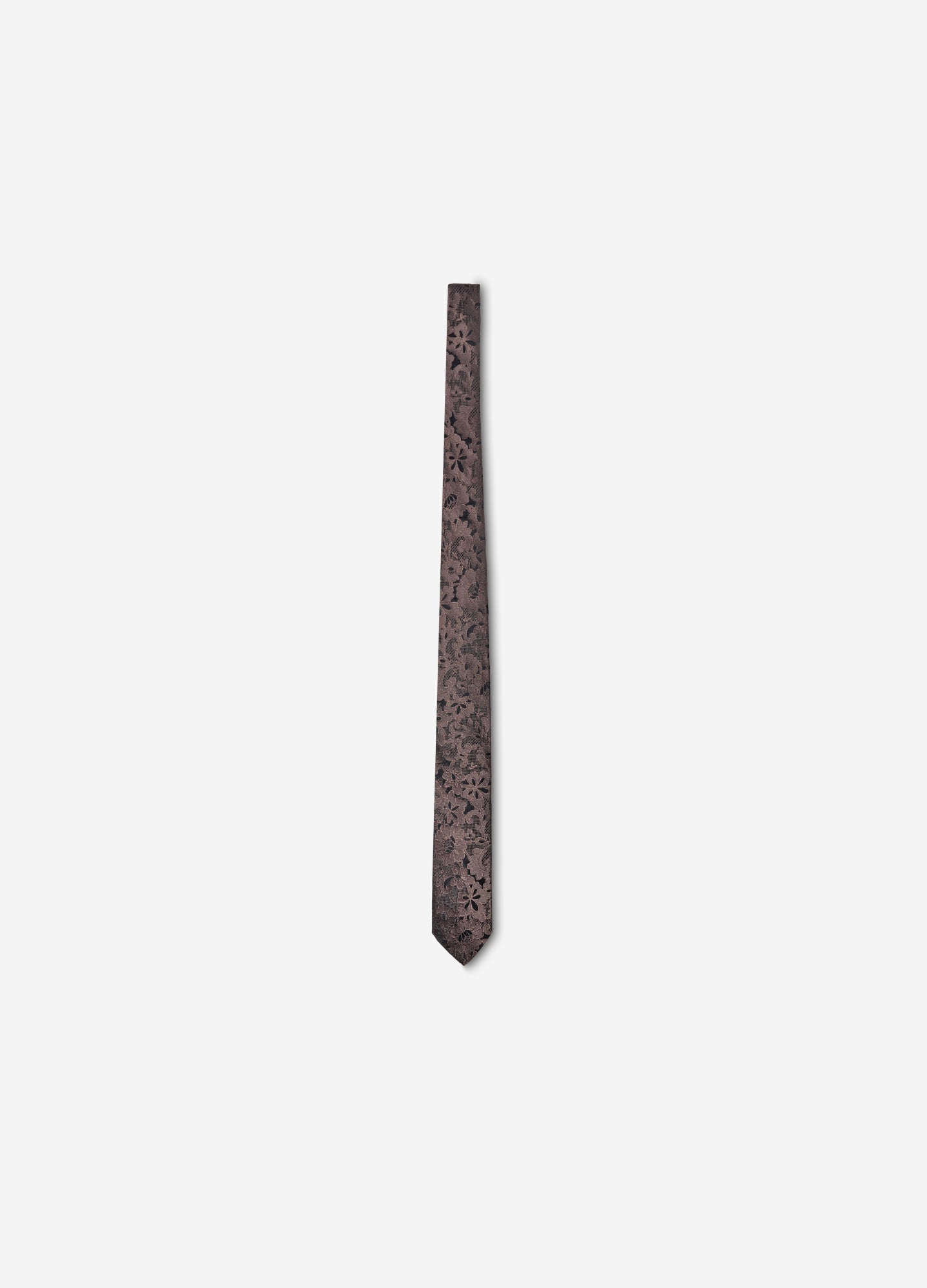 Botanique Jacquard Silk Tie Dark Chocolate