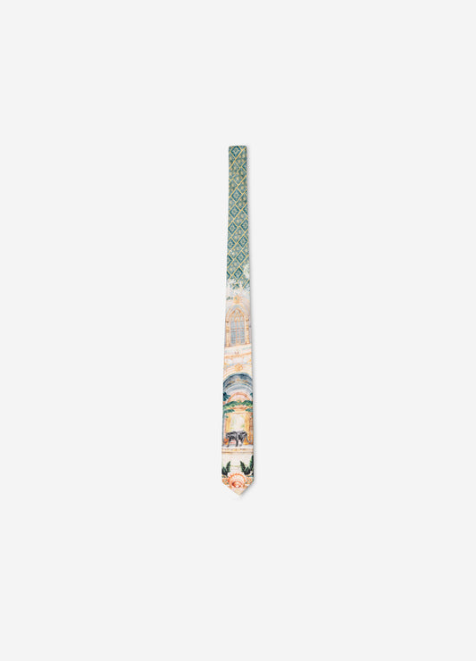 Palace of Palms Silk Tie Jade Combo