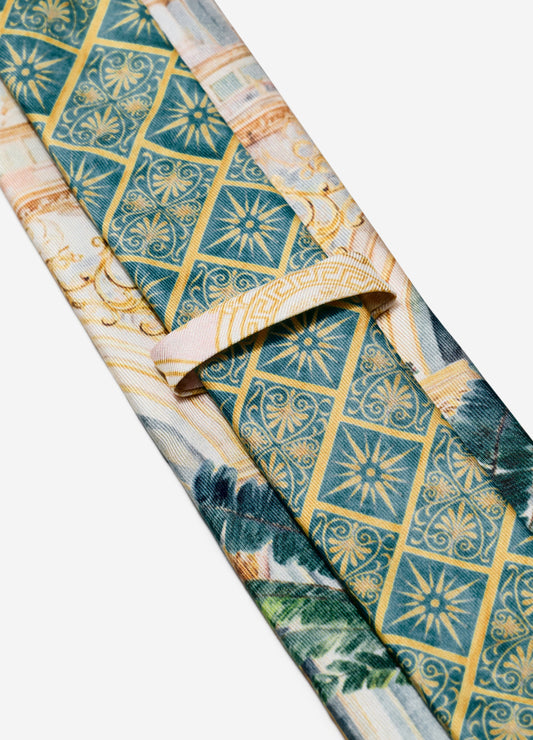 Palace of Palms Silk Tie Jade Combo