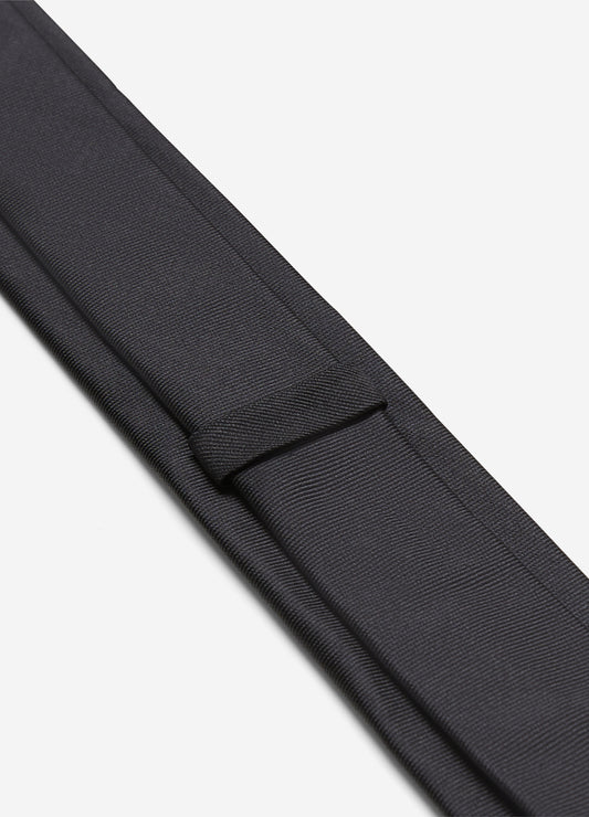 Italian Skinny Black Tie Black