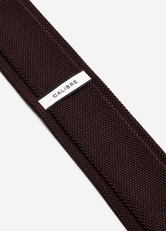 Silk Knitted Tie Chocolate