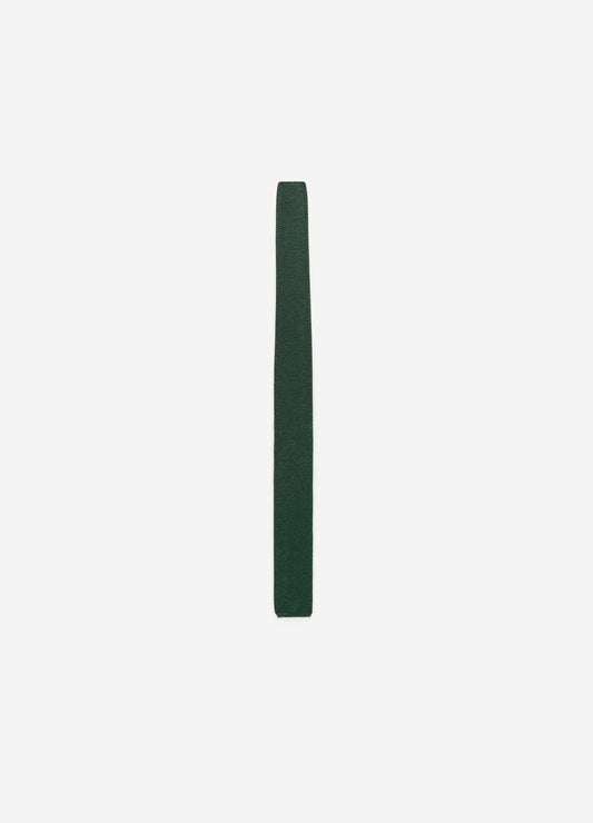 Silk Knitted Tie Green