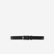 Stitched Leather Belt Black