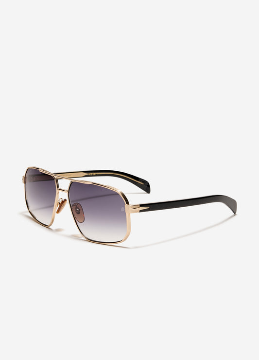 David Beckham Metal Frame Sunglasses Gold Black