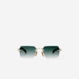 David Beckham Rectangle Geometric Sunglasses Green Combo