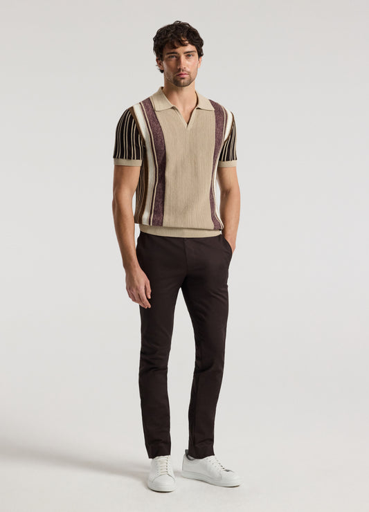 Tech Cotton Stretch Slim Pants Chocolate