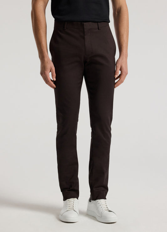 Tech Cotton Stretch Slim Pants Chocolate